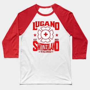 Lugano Switzerland Baseball T-Shirt